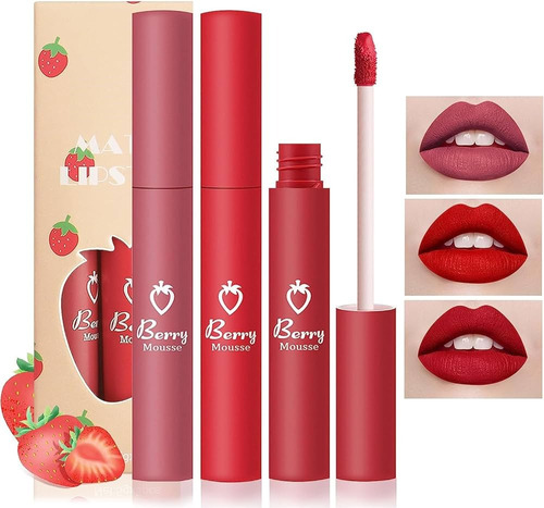 Set X 3 Labiales Líquido Mate Berry Dragon Ranee