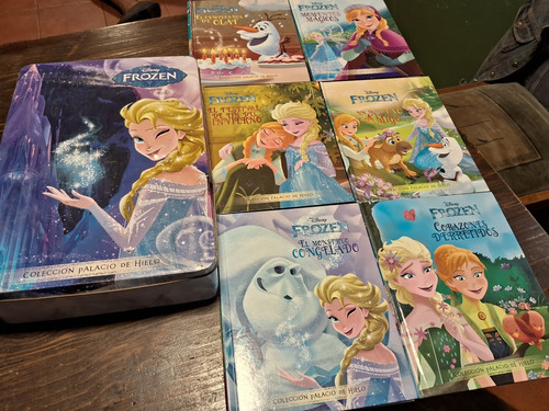 Coleccion Palacio De Hielo. Frozen. 6 Libros Y Muñecos