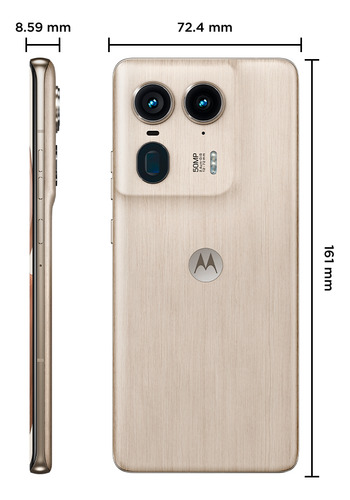 Smartphone Motorola Edge 50 Ultra 5G - 512GB 24GB (12GB RAM+12GB Ram Boost) 50MP Ultra-Pixel AI Camera IP68 NFC - Wood