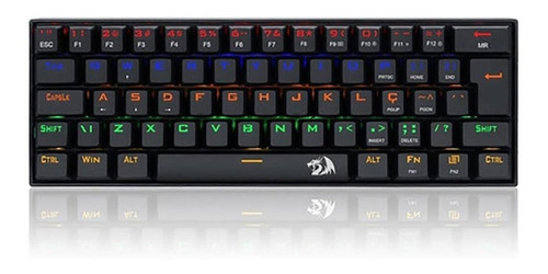 Teclado Mecânico Redragon Lakshmi K606 Rainbow Usb Teclado