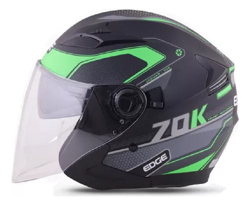 Casco Moto Semi Integral Edge Jaguar 70k Motos Bicicleta