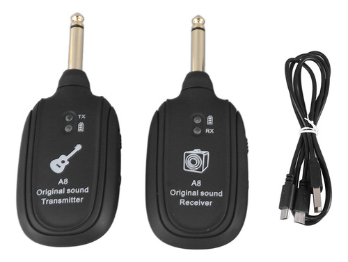 Sistema De Transmisor De Guitarra Inalámbrico Recargable A8