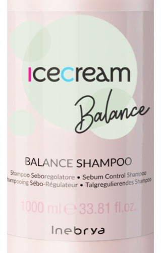Shampoo Inebrya Ice Cream Balance Profesional 1000ml