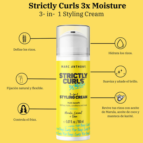 Crema Estilizadora 3 En 1 3x Marc Anthony 150 Ml