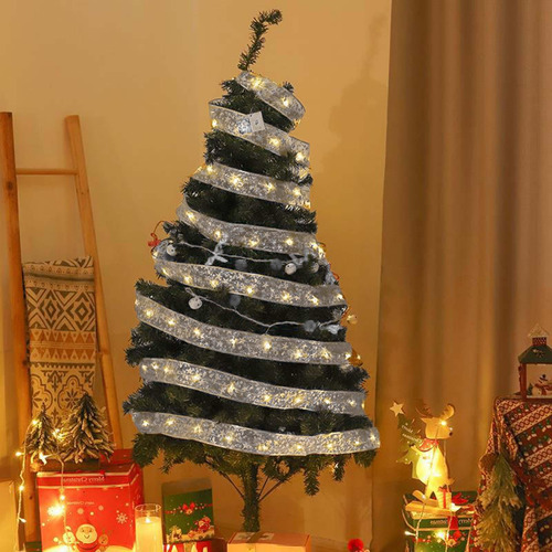 Luces Led De Cinta Para De Navidad, Lazos De Cinta Diy,