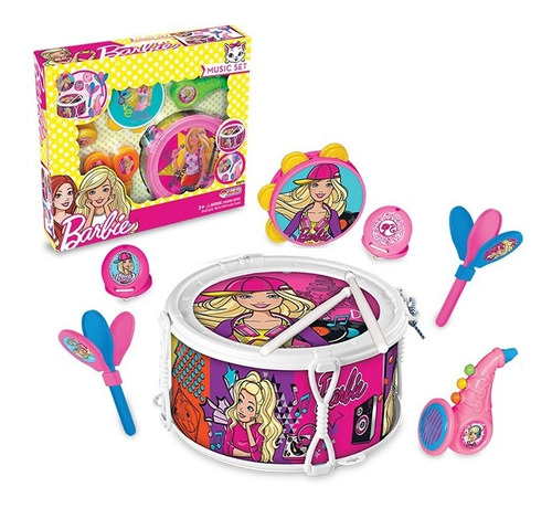 Play Set Musical Barbie Juguete X 7 Piezas