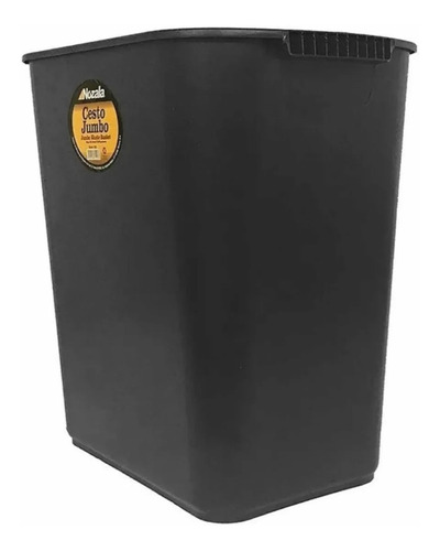 Contenedor De Basura Negro 4 Piezas Jumbo Nozala Bote, Cesto