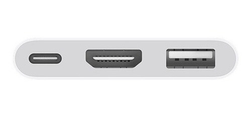 Imagen 2 de 2 de Cable usb tipo c Apple MUF82AM/A blanco con entrada USB Tipo C salida USB Tipo C, HDMI, USB