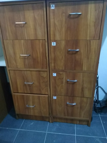 Archivador De Madera Para Oficinas 4 Gabetas