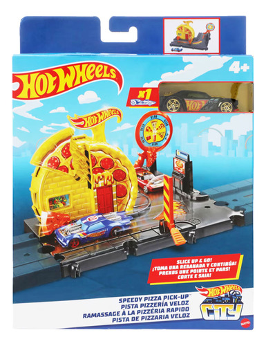 Hot Wheels City Pista Pizzeria Veloz Pr.