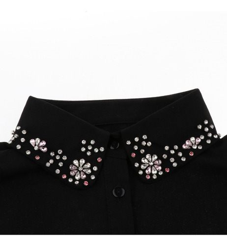 Cuello Falso De Algodón Y Pedrería Collar Gargantilla