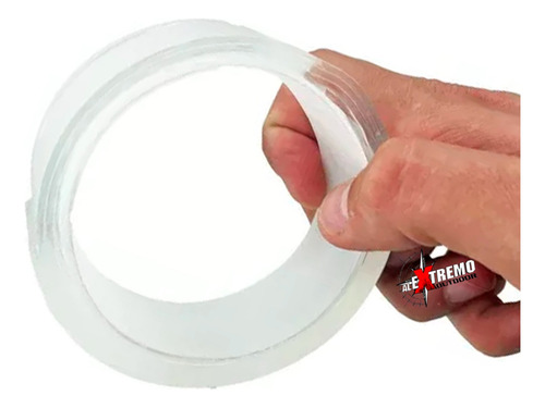 Cinta Adhesiva Mágica Nano Tape Doble Faz 30mm X 1 Mt Neón