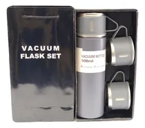 Comprar Termo 500ml 3 Tazas Acero Inoxidable Con Estuche Para Regalo