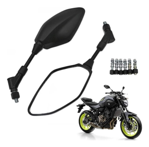 Imagen 1 de 4 de Espejos Retrovisor Para Moto Yamaha Mt-07 Mt-09