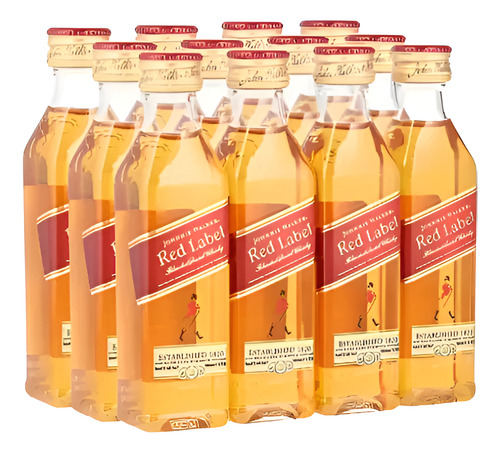 Mini Pack Johnnie Walker Et Roja 50 Ml 12 Pzas