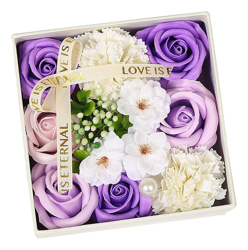 Jabón De Baño De Flores, Caja De Flores, Hermosos Violeta