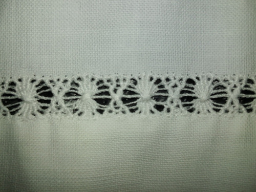 Imagen 5 de 7 de Antigua Funda Almohada Larga Bordada Mano Vainillas Crochet