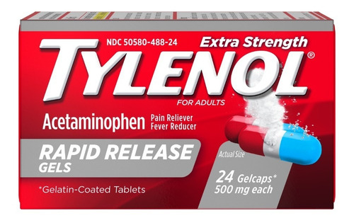 Tylenol Gel Extra Fuerte 500 Mg X 24 Tabletas