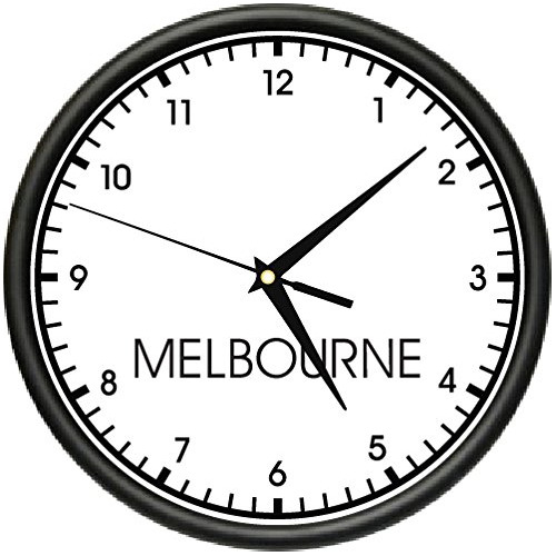 Signmission Melbourne Wall Zona Horaria Mundial Reloj Ofi