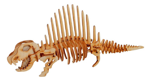 Esqueleto Dinosaurio Dimetrodon 32cm De Madera 3d La Plata