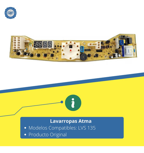 Imagen 2 de 7 de Plaqueta Lavarropa Atma Lvs 135 Original Envio Gratis