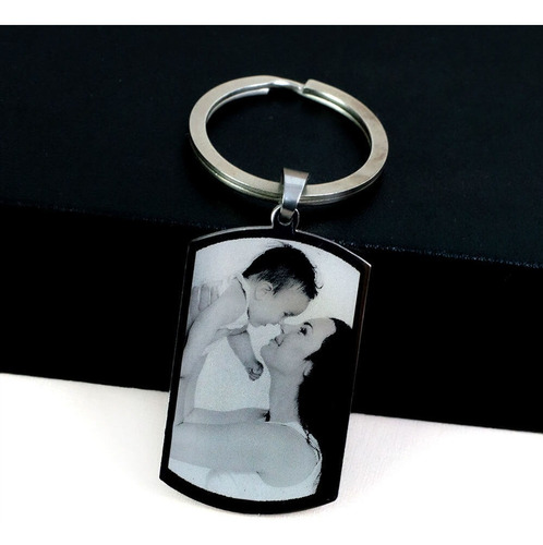 Joyce Fenolio Chaveiro De Aço Inox Com Foto Gravada Frente E Verso