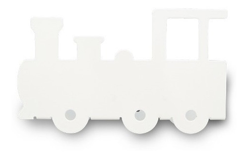 Repisa Locomotora Decorativa Infantil  Ducasse (1 Pieza) Color Blanco