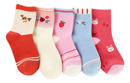 Calcetines Para Niños, 5 Pares, De Alta Calidad, Con Estampa