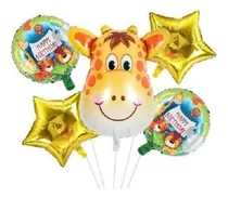 Comprar Bouquet Globos Jirafa Fiesta Safari Selva Decoración Dorado 