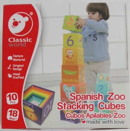 Torre De Cubos Encastrables Y Apilables +1 Año Didactikids