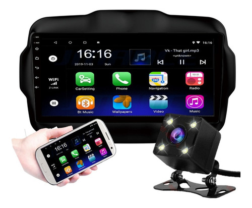 A. Estereo Android Jeep Renegade 2014-2021 Wifi Gps + Camara