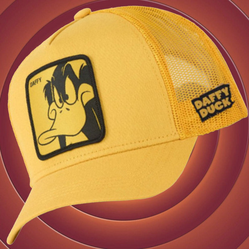 Gorra Trucker Looney Tunes El Pato Lucas Daffy Adulto Amarillo Unitalla
