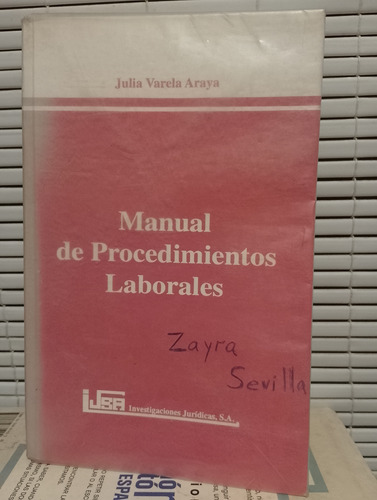 Manual De Procedimientos Laborales. Julia Varela 