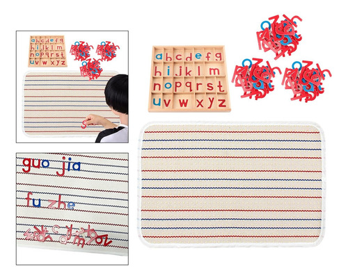 Letras De Madeira Do Alfabeto Móvel Montessori Lendo Escrita