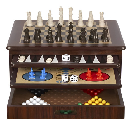 Juegos Mesa Madera 10 En 1