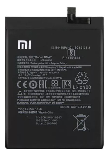 Bateria Pila Xiaomi Poco F3 Bm4y 4520mah