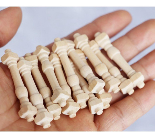 6 Casas De Muñecas Diy Constructores Madera 1/12 Husillos