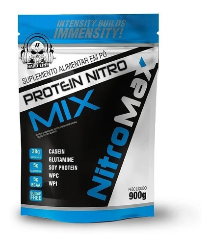 3x Whey Protein Nitro Mix Refil 900g - Nitromax Sabor Mousse De Maracujá