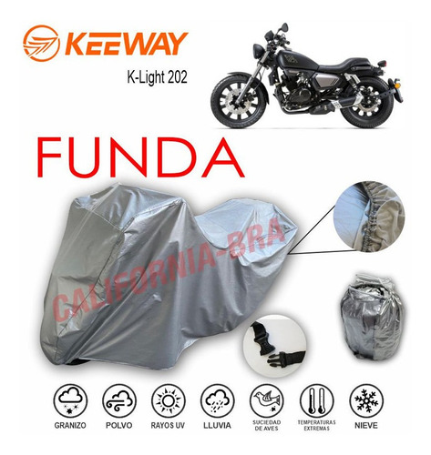 Funda Cubierta Lona Moto Cubre Keeway K Light 202