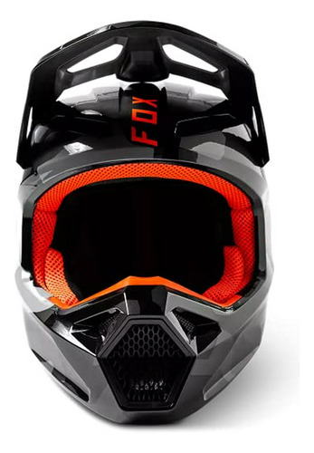Casco De Motocross Fox Racing V1 Bnkr Gris Camuflaje - Dot-e