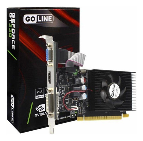 Placa Vídeo 1gb Gl-gt220-1gb Ddr3 Hdmi Dvi 128 Bits Goline