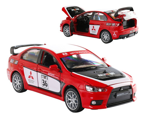 Mitsubishi Lancer Evo Miniatura Metal Carro Coleta Presentes