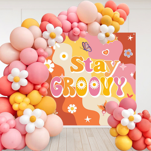 Set De Fondo De Globos De Estilo Retro Decoración Cumpleaños