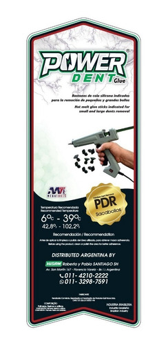 Imagen 2 de 4 de Silicona Sacabollos 1kg - Brasil- Barras Power Dent Glue Pdr