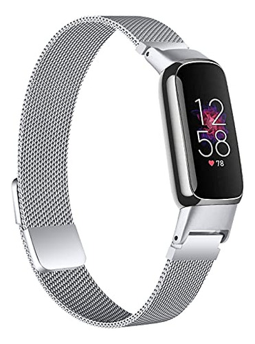 Bandas De Metal Compatibles Fitbit Luxe Reemplazo De Pu...