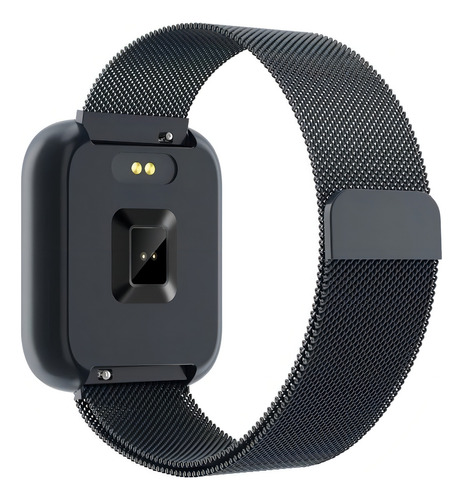 Kit Pulseira + Pelicula Vidro Para Amazfit Pace A1612 Cor Preto Largura 22 mm