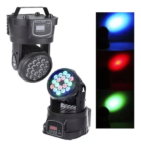 Mini Moving Head Light 18 Leds 100w Rgbw Iluminação Dmx Pr