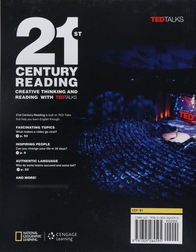 21st. Century Reading 1 - Book + Ted Talks, De Longshaw, Robin. Editorial National Geographic Learning, Tapa Blanda En Inglés, 2015