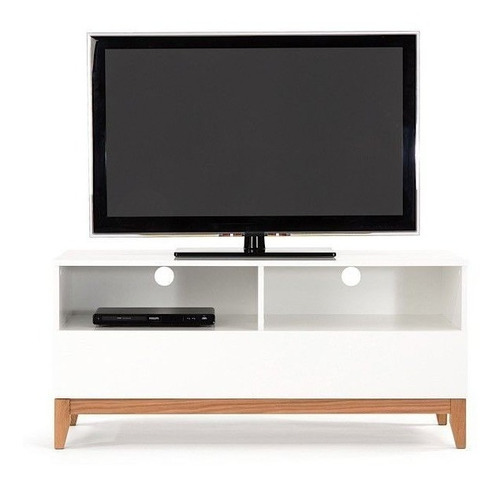 Mueble Tv Dakar Roble Y Mdf 120 Cm Largo - Madera Viva