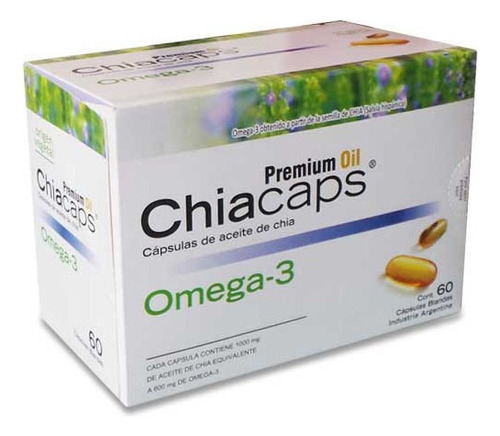 Chiacaps® Premium Oil Omega 3 X 60 Cáps. Sabor Sin Sabor